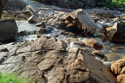 Small waterfall in the Glen Etive Stock Photos