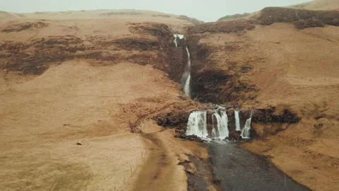 Small waterfall in Iceland Video stock 154858634