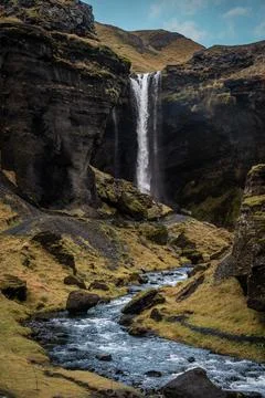 Small waterfall in iceland Stock-Fotos