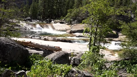 Small waterfall in a mountain Stock Footage 242024928