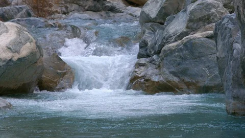 Small Waterfall in Mountain Stream 1 Video stock 102081293