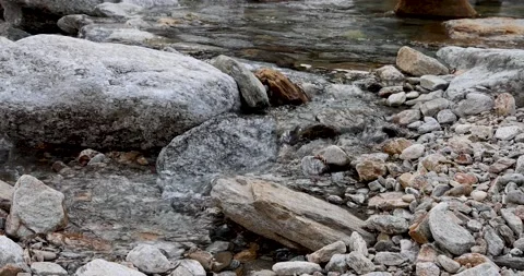 Small Waterfall in the Mountain Stream Stock Footage 153943142