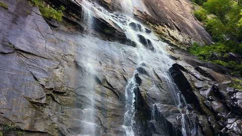 Small waterfall in the mountains Stock Footage 94035894