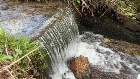 Small waterfall in the mountains Stock Footage 308445707