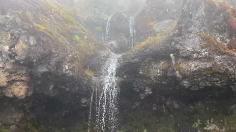 Small waterfall in the mountains. Mountain landscape Stock-Footage 168732175