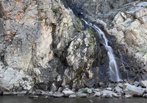 Small Waterfall Mountains Stock Photos