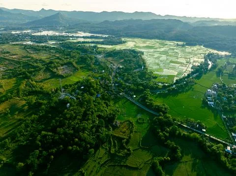 Small Waterfall Mountains Stock Photos