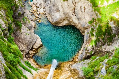 Small waterfall in Neuschwanstein Foto stock