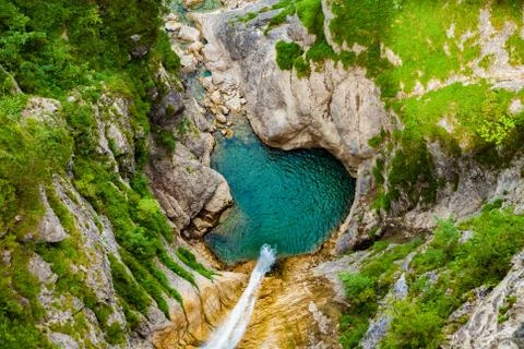 Small waterfall in Neuschwanstein Stock Photos