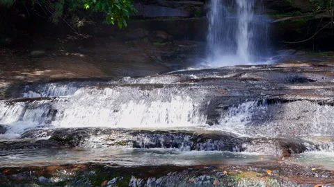 Small waterfall in north eastern of Thailand Stock Footage 252336865