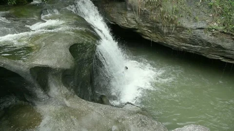 Small waterfall in northeastern Thailand Stock Footage 252792468