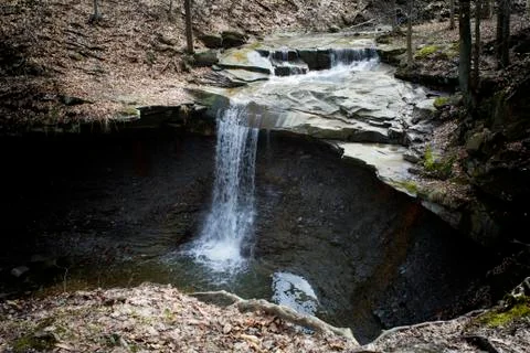 Small waterfall over rocks Foto stock