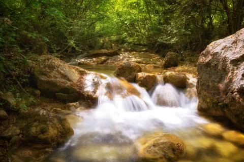 Small waterfall Fotos Stock