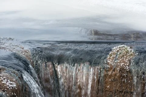 A small waterfall. Stock Photos