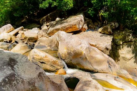 A small waterfall. 스톡 사진