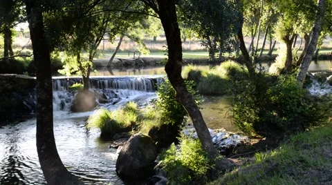 Small waterfall in river. Stock Footage 48870002