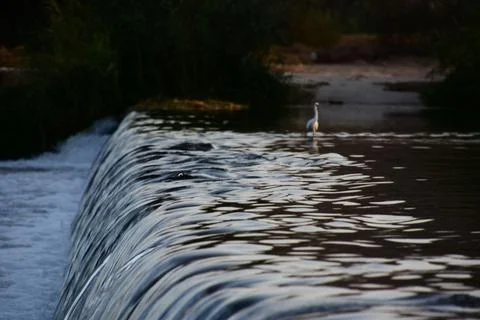 Small waterfall in a river Stock Photos