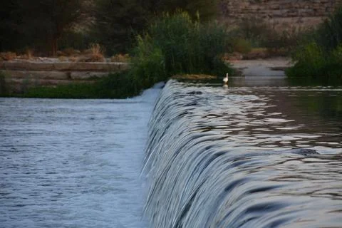 Small waterfall in a river Stock Photos