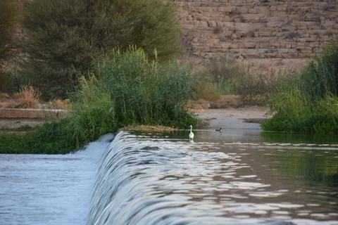 Small waterfall in a river Foto stock