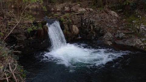 Small waterfall on river in Portugal Video stock 88995130