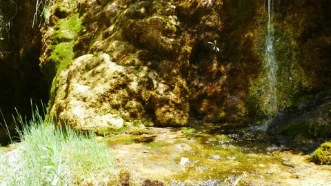 Small waterfall on a river source Video stock 137090168