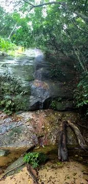 Small Waterfall on Rocks Stock Photos