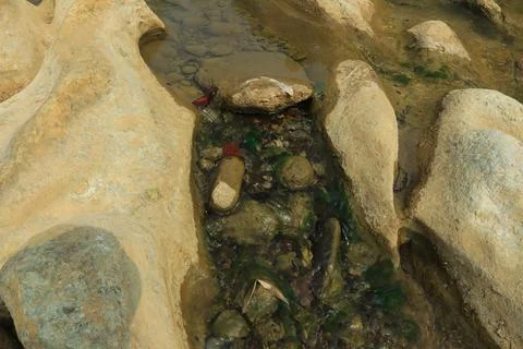 Small Waterfall in Rocky Stream Stock Photos