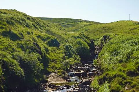 Small waterfall in Scotland Stock Photos