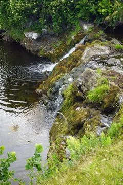 Small waterfall in Scotland Stock Photos
