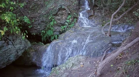 Small waterfall - slow motion Stock Footage 57822500