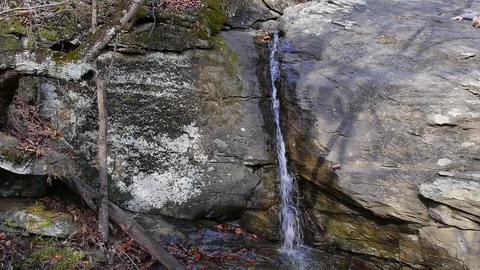 Small waterfall slow-motion HD Stock Footage 94914964