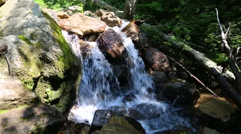 Small waterfall on a small river. Siberia, Russian Far East Stock Footage 67252846
