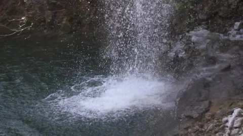 Small waterfall stream Stock-Footage 47994669