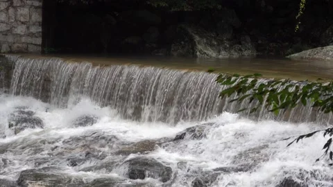 Small waterfall in summer Video stock 151918956