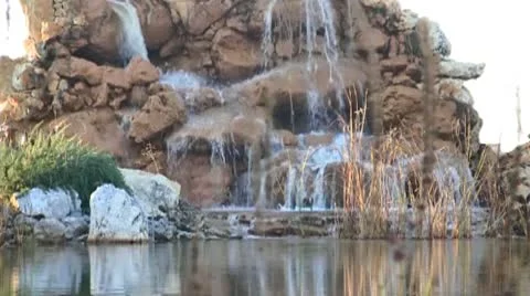 Small waterfall timelapse Stock Footage 9259278