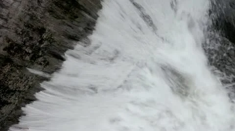 Small waterfall - view from above Stock-Footage 20437163