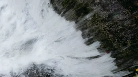 Small waterfall - view from above Stock-Footage 20437193