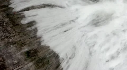 Small waterfall - view from above Stock-Footage 20437541