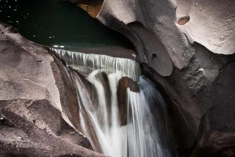 Small waterfalls that can be found in Vale da lua Stock Photos