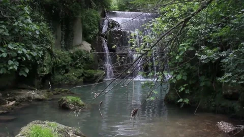Small waterfalls Stock Footage 133314095