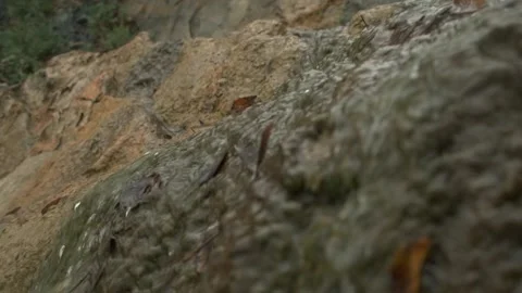 Small waterfalls in a mountain Stock Footage 171639086