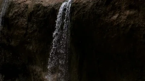 Small waterfalls in a mountain gorge, slow motion Stock Footage 171639743