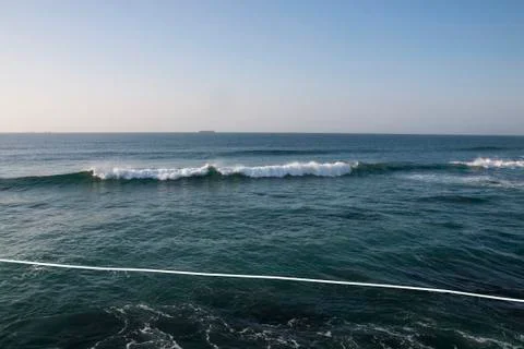 Small Wave Breaking in Shallows of Durban Beach Stock Photos