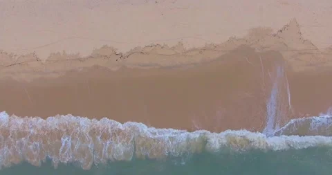 Small wave, Soft wave on sand beach for opening video Video stock 142762907