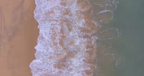 Small wave, Soft wave on sand beach for opening video Stock Footage 142762934