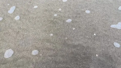 Small wave, Soft wave on sand beach for opening video, text space. white Stock Footage 192309317