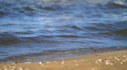 Small waves on beach Stock Footage 38832704