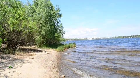 Small waves on the beach Stock Footage 49928308