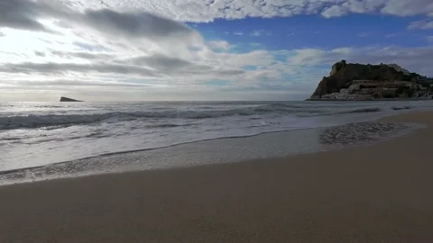 Small waves on the beach Stock Footage 227186075