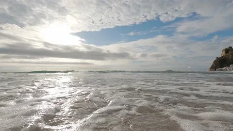 Small waves on the beach Stock Footage 227186387
